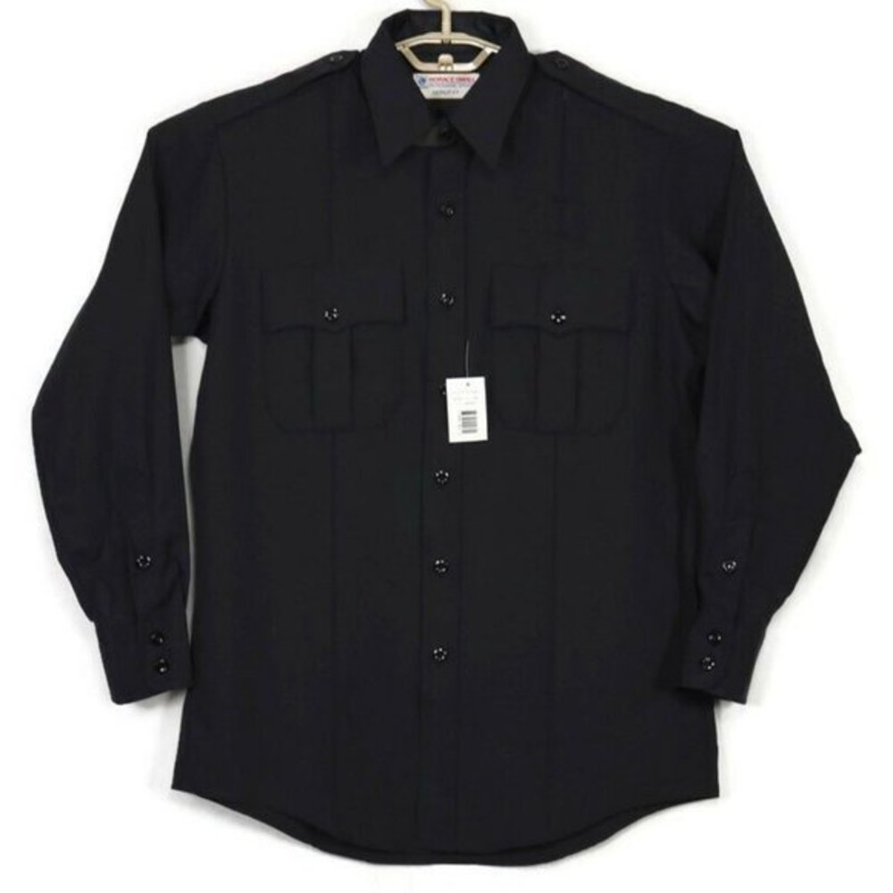 Horace Small‎ Police Deputy Uniform Shirt Blue 520NP Long Sleeve 15.5 34